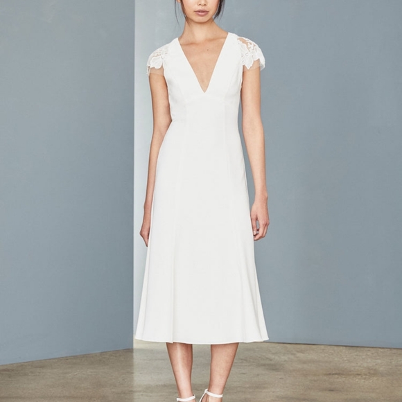 Amsale Little White Dress #142 Like New - Picture 1 of 13